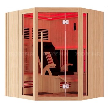 1 Person trockener Sauna Hemlockholz weit Infrarot -Sauna Zimmer Hotsale Sauna