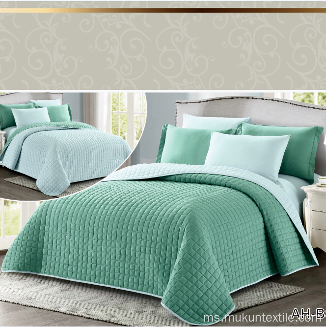 100% microfiber microfiber coverlet quilted set bedspread set