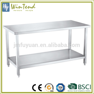 Customized adjustable feet stainless steel kitchen working table
