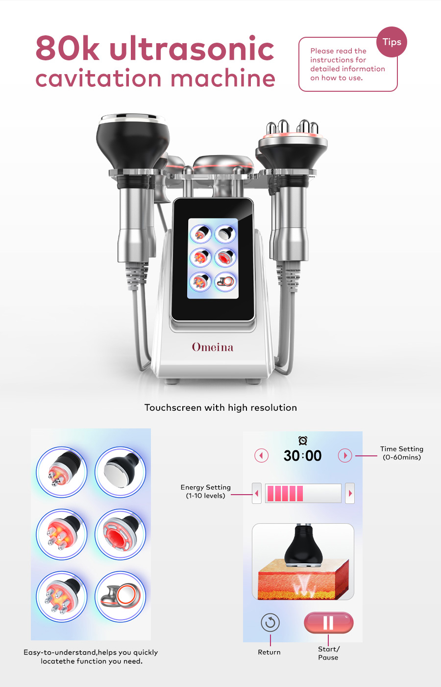 Omeina 6 in 1 body slimming machine