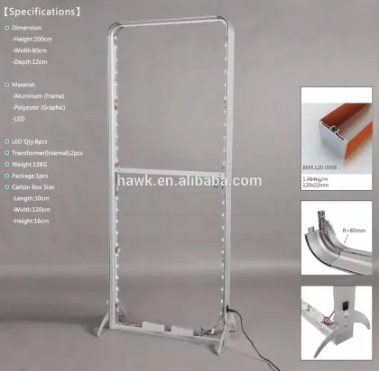 Exhibit Booth Displays Light Box with High Quality