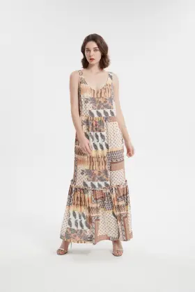 Europe maxi dresses high stretchy
