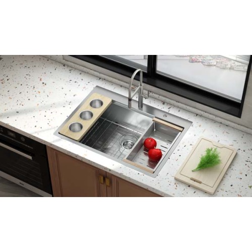 304 Stainless Steel Topmount Workstation Kitchen Sink