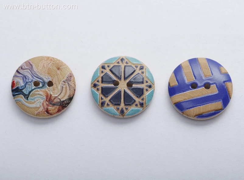 Buttons Made of Natural Wood