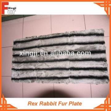 New Chinchilla Design Rex Rabbit Fur Plate