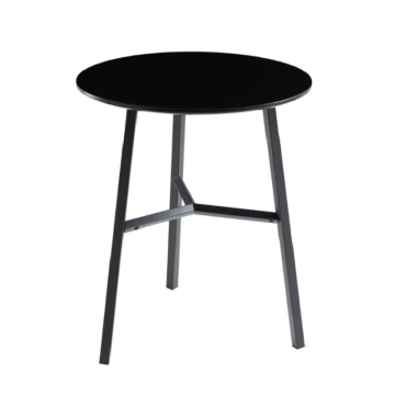 Mesa de café lateral pequeña de madera moderna con marco de metal - nuevo diseño nórdico