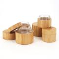 30g 50g Full Bamboo Cream Jar vidro cosmético