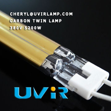Carbo Fiber Gold Carbon Twin Emitter IR Lamp