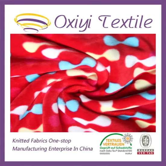 one side printed velboa fabric