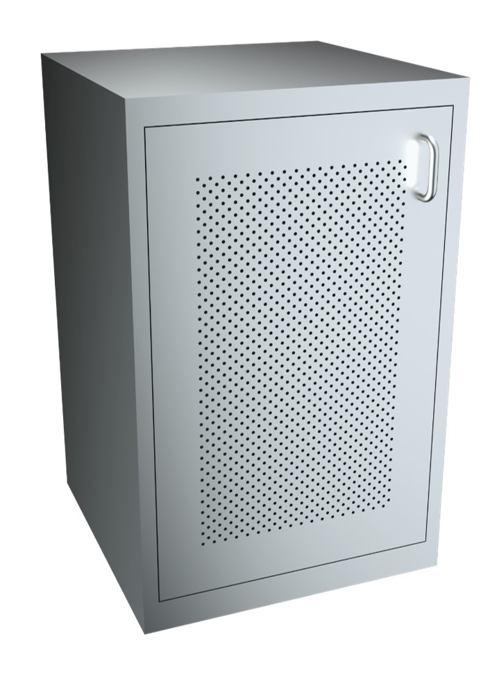 Stainless steel hospital base cabinet with mesh door