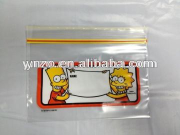 ziplock Bag with different color ribbon