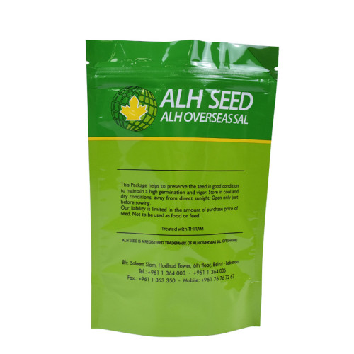 full gloss zipper biodegradable seed bag