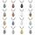 GreenJoan Healing Crystal Coffin Gemstone Pendant Necklaces