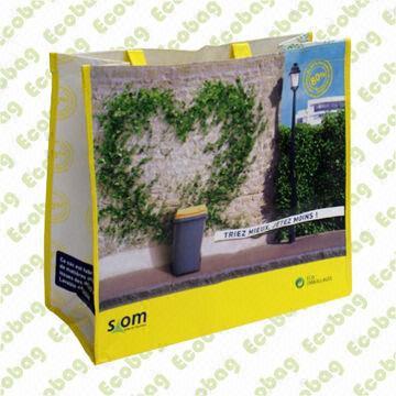 140gsm Shopping Bag, Printed OPP Film Laminated with PET Woven Fabric