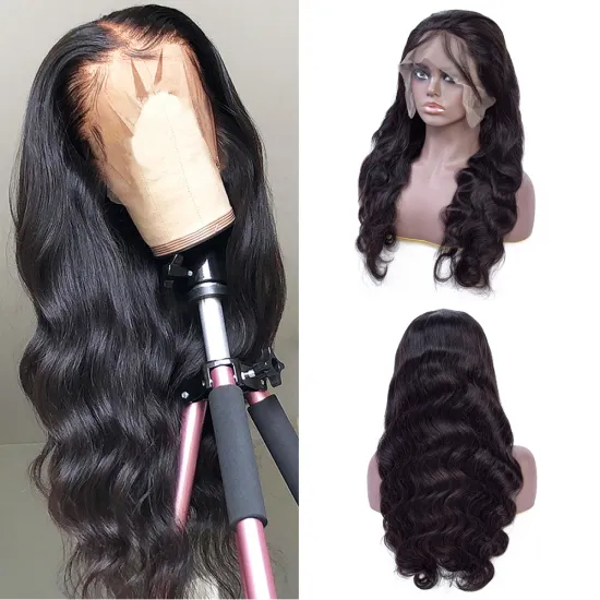 Henan factory wholesale 150% Density Body Wave Indian Virgin Remy Human Hair Lace Front Wig