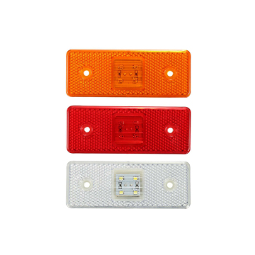24V 12V LED Reflector Lamp - Red Amber White Truck Trailer External Light