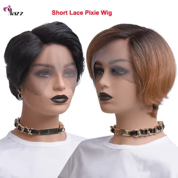 Hepburn Wig Finger Wave Human Hair Lace Front Wig Short length