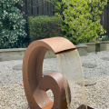 Steel Water Feature Garden Pool Cascading Corten Steel Water Feature Supplier