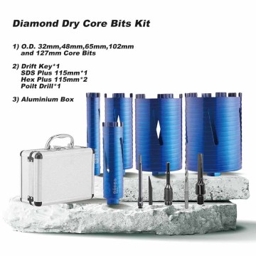 Diamond Dry Core Bit Kit SDS hatlapú adapter