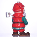 Tubería de vidrio de arcilla de color polímero, amasado a mano 3d linda santa claus, bong de vidrio de borosilicato, ganchilla de vidrio, tubería de agua de vidrio