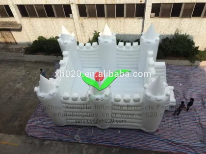 Commercial kids & Adult playground PVC Tarpaulin giant white castle