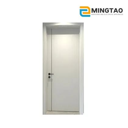 Elegant White Solid Wood Home Door