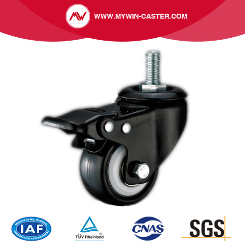 Braked Threaded Stem TPR Industrial Caster