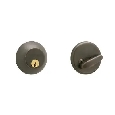 Single Cylinder Aged Bronze Deadbolt