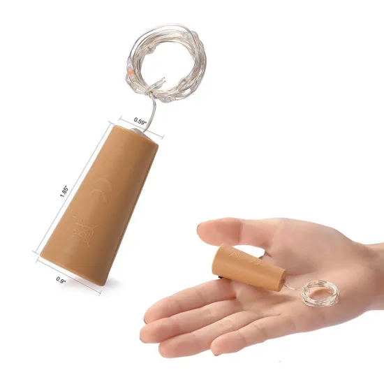 Battery-Powered 2M 20LEDs Starry Fairy Cork Wine Bottle String Lights