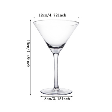Factory Wholesale Light Luxury Hand Made Martini Glass Cup Lead Free Crystal Glass Wine Glasses