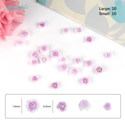 Fangkle 3D Nail Flower Resin Rhinestones Decorations
