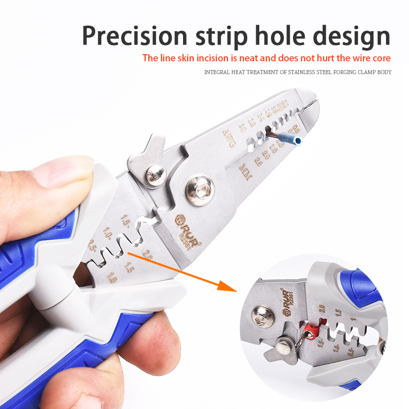 Customized multi purpose cable cutting and crimping wire stripping pliers electrician tools multi function tool pliers