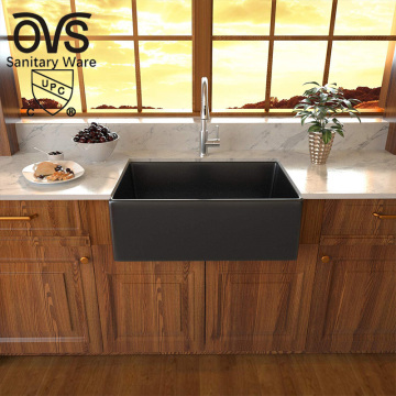 Black Ceramic 30 Inch Farmhouse Kitchen Sink