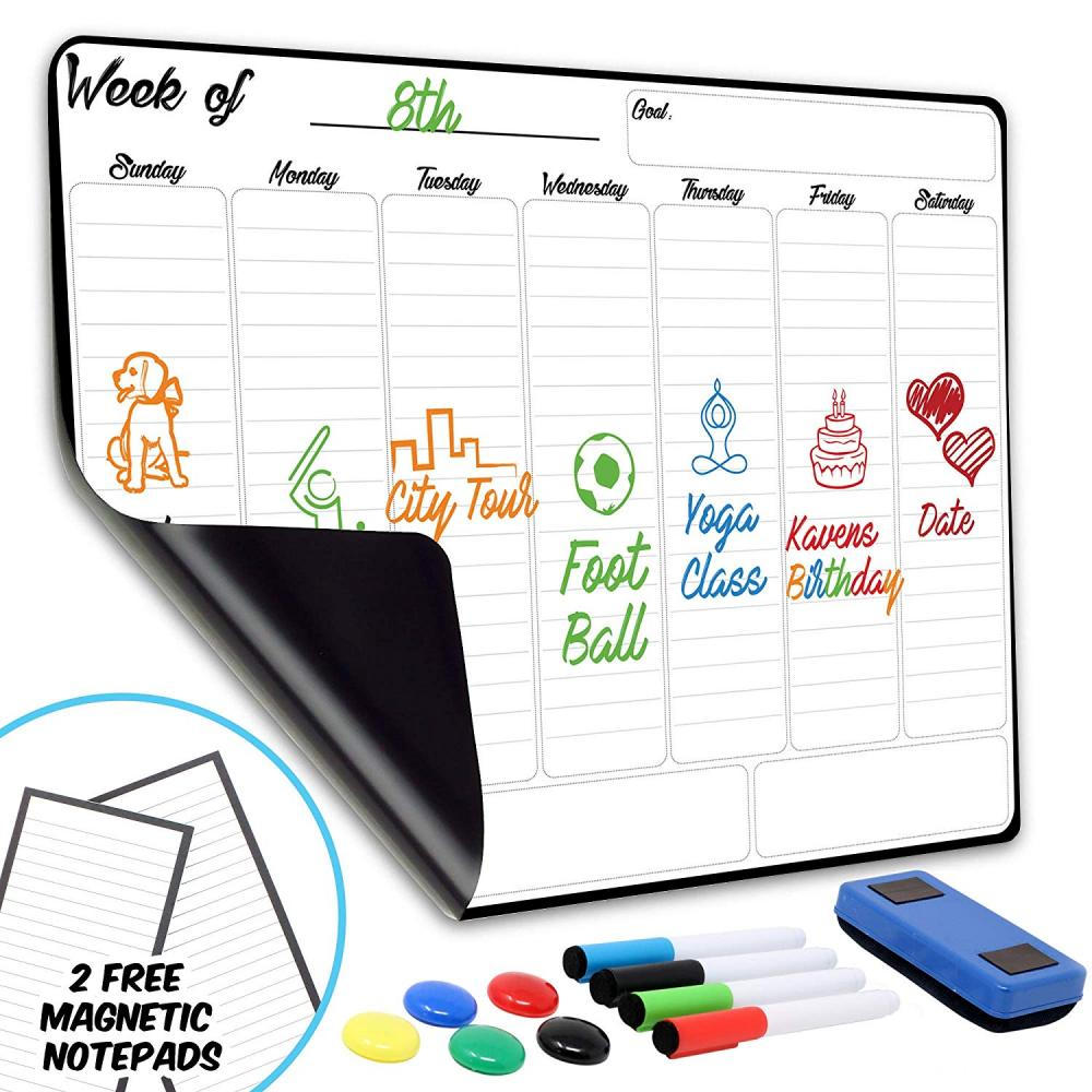 Weekly Dry Erase Board Magnetic Calendar Weekly Dry Erase Board Magnetic Calendar