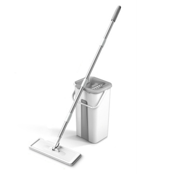 360 Rotating Hand-Free Flat Squeeze Mop with Bucket for Wet and Dry Floor Cleaning