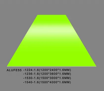 Feve Gloss Lime Green Aluminium Sheet
