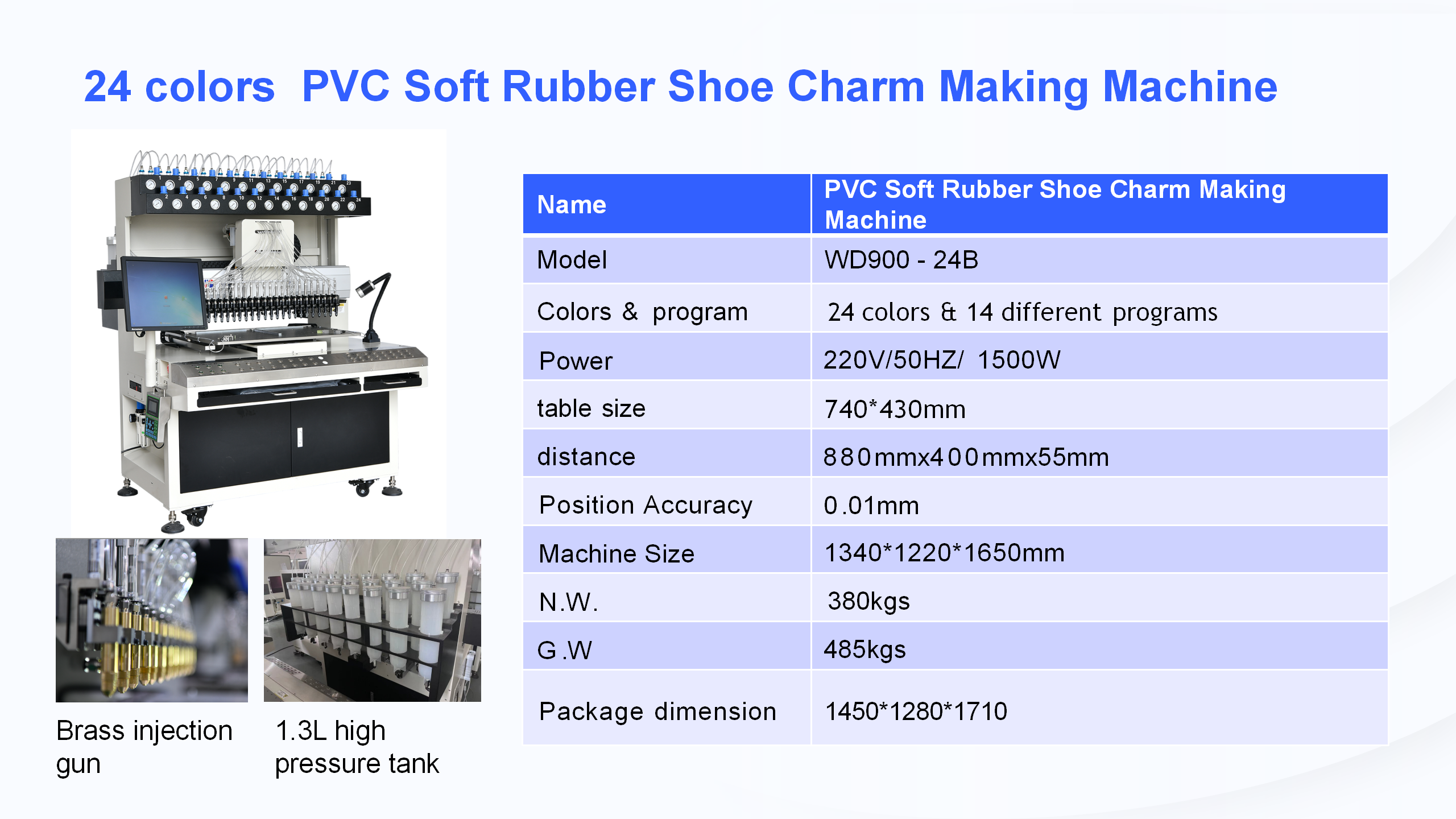 24 colors AI assisted PVC rubber Logo Making Machine