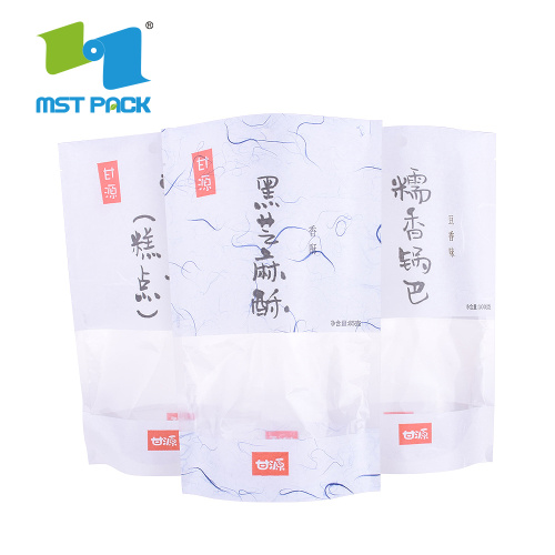 Recycler les sacs en papier de riz biodégradables avec fermeture à glissière