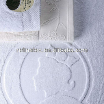 Hotel embossed logo towel, Hotel jacquard logo towel