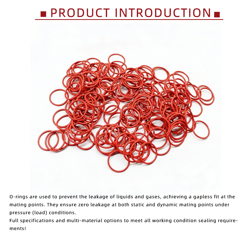 Standard Size Red NBR Rubber O-Rings