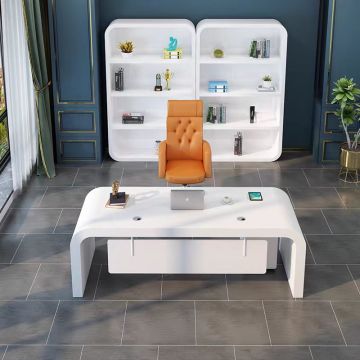 Luxury Removable Home Corner Folding L Shape Writing Executive Computer Gaming Office Desk with Shelf