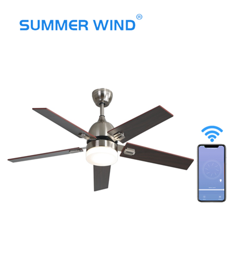 52 Inch 3-speed decorative wooden ceiling fan light