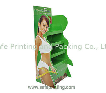 Tiered Promotion Pop Cardboard Display , Supermarket Floor Display