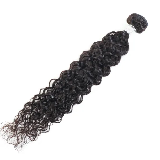 High Quality 10A Water Wave Brazilian Human Hair Bundles Natural Color Curly Brazilian Human Hair Extensions For Women 10"-30"