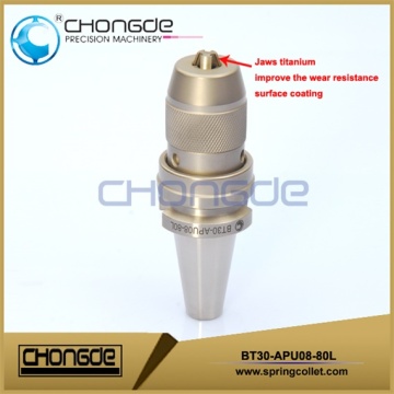 ความแม่นยำสูง BT30 APU ที่วางเครื่องมือ APU Keyless Drill Chuck