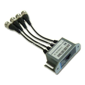 4 Channel Passive CCTV Video Balun/Transmission with Surge Protector (RX-804)