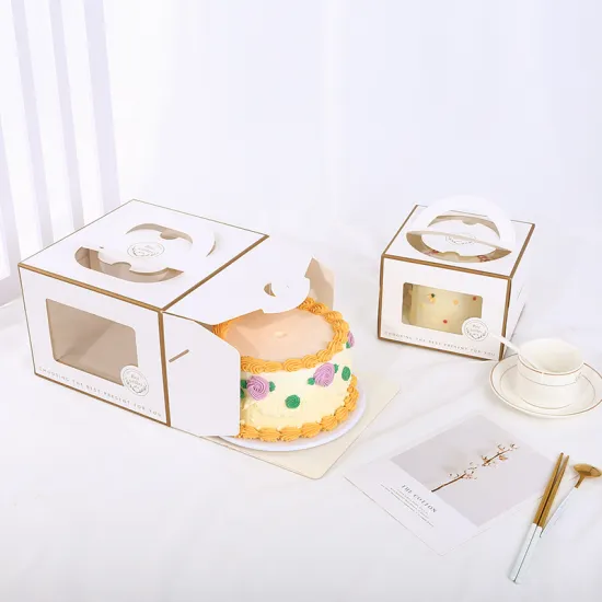 Wholesale Portable Transparent Birthday Cake Box with Window for Mousse Pastry - Baking Supplier