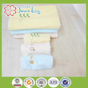 100% cotton embroidered plain color towel set