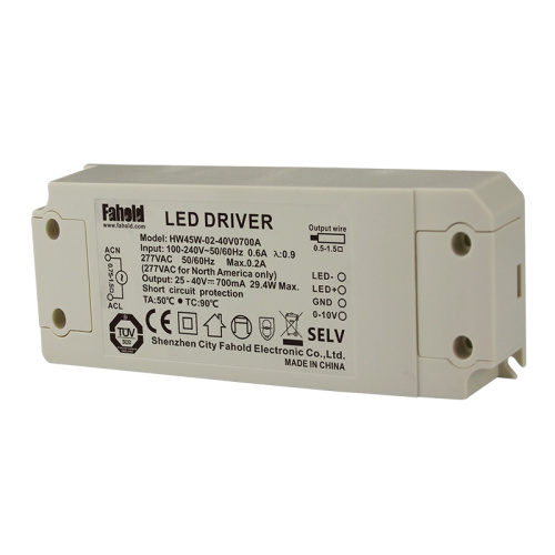 Flicker Free 1-10v dimming led driver 45w 1100ma