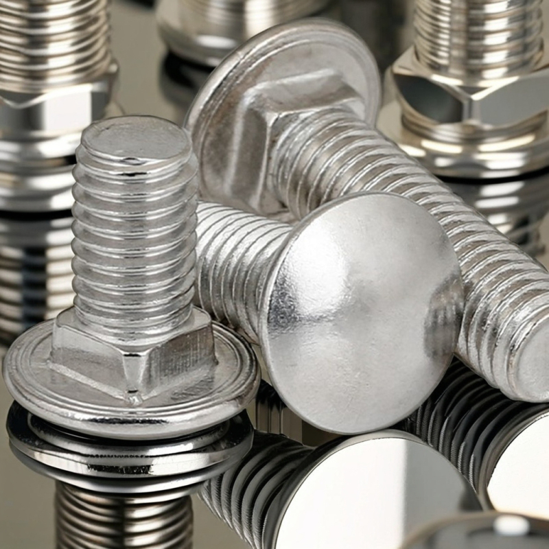 High Quality M4 Aluminum DIN 603 Carriage Bolt Factory Price Hex Bolt with Plain Finish